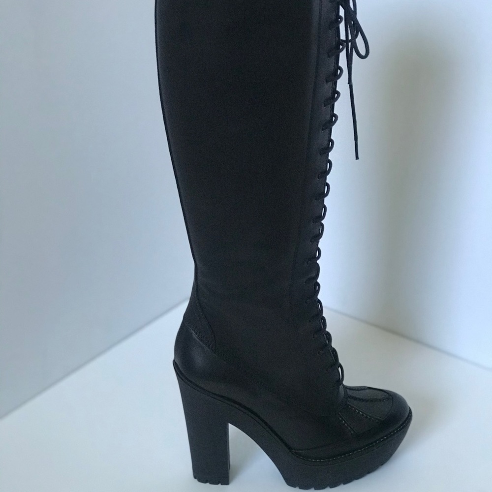 Polo Ralph Lauren black knee boots